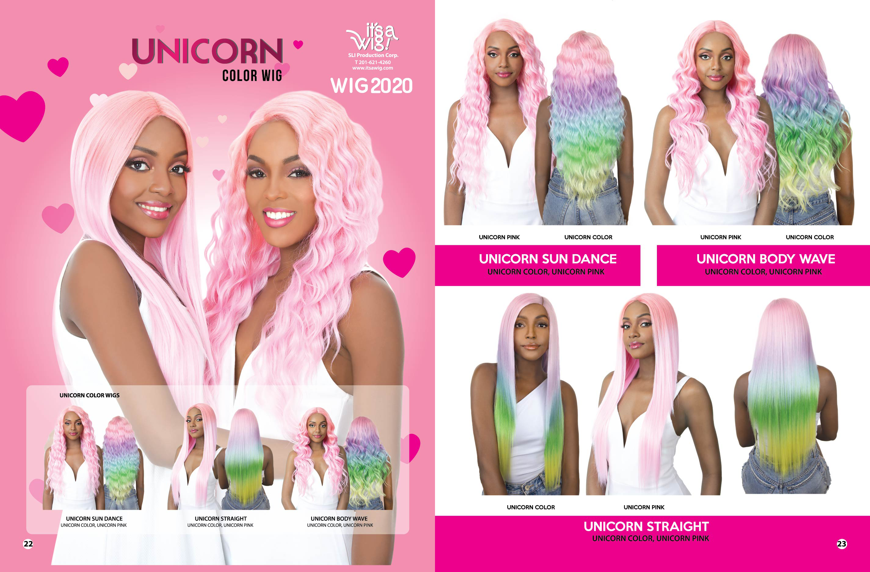 Unicorn color clearance wigs